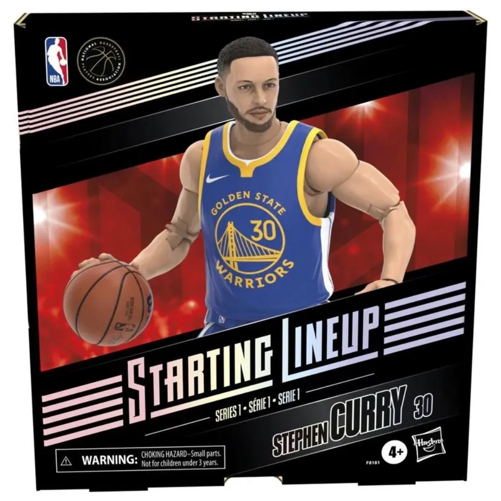 Warriors Stephen Curry NBA x Hasbro Starting Lineup SLU Series 1 Action Figure